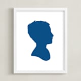 "Silhouette: Custom Print with Text" - Custom Print in Blueberry by Minted - Framed