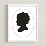 "Cameo Silhouette: Custom Print" - Custom Print in Black by Minted - Framed