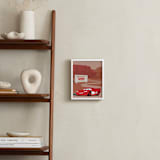 "Lightning McQueen Route 66 from Disney and Pixar's Cars" - Personalized Art Print in Red Rock by Jill Means - In a Room