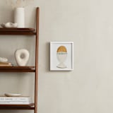 "The Humble Egg" - Art Print in porcelain gray by Monica Loos - In a Room