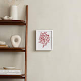 "Many Ladders" - Art Print in Red by Lisa Travis - In a Room