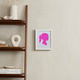 "Custom Silhouette Letterpress Art" - Custom Letterpress Print in Neon Pink by Minted - In a Room