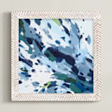 "Verdant Ocean" - Art Print in Sea Blue by Katie Craig - Framed