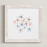 "Seastars" - Art Print in Coral by Mia Posada - Framed