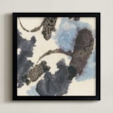 "Amorphous 1" - Art Print in Light Blue by Renée Stramel - Framed