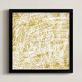 "Ochre Eucalyptus I" - Art Print in Mustard by Tanya Lee Design - Framed