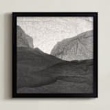 "Paper Napkin Panorama I" - Art Print in Charcoal by Shannon Kohn - Framed