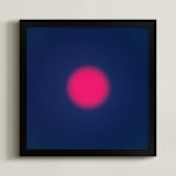 "Sun in the dust. Variations 1" - Art Print in Blue and Red by Arash Fattahi Acosta - Framed