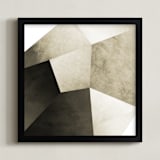 "Lemurian Facets Three" - Art Print in Lemurian Latte by Hannah Lipking - Framed