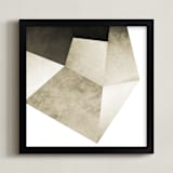 "Lemurian Facets Two" - Art Print in Lemurian Latte by Hannah Lipking - Framed