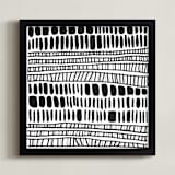 "Staccato" - Art Print in Noir by Rochelle Renee - Framed