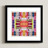 "Dippin Dot Squared No 3" - Art Print in Cobalt Blue by HAPI ART - Framed