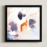 "Watercolor Abstract Flora Series : Fall 1" - Art Print in Purple and Orange by Marta Spendowska - Framed