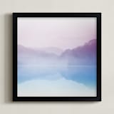 "Chasing Fog" - Art Print in Twilight blue by 1885 Atelier - Framed