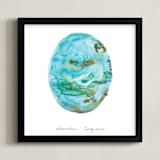 "December - Turquoise" - Art Print in Turquoise by Naomi Ernest - Framed