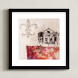 "A Study of Home I" - Art Print in Charcoal Grey and Cream by Two if by Sea Studios - Framed