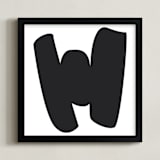 "B & W Ode 4" - Art Print in Black by koshi - Framed