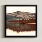 "Montana Respite" - Art Print in Hazy Gray by Stacy Kron - Framed