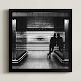 "Patience" - Art Print in Black and White by Mark Kirby - Framed