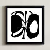"Exhale" - Art Print in black by Lisa McLean - Framed