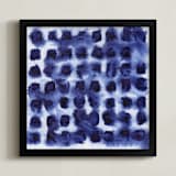 "indigo blot test" - Art Print in indigo blue by Kelly Witmer - Framed
