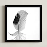 "Ruffled Feather" - Art Print in Black and White by Sarah Luna - Framed