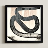 "Simple Inked Series Four" - Art Print in Black and White by Angela Simeone - Framed