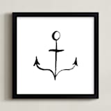 "Anchor in Ink" - Art Print in Black by Two if by Sea Studios - Framed