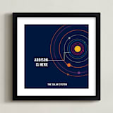 "You are Here" - Personalized Art Print in Midnight by Robin L. Andrews - Framed