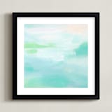 "Hideaway Beach" - Art Print in Cornflower by Artsy Canvas Girl Designs - Framed
