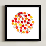 "whimsical watercolor cherries" - Art Print in cherry by Alexandra Dzh - Framed