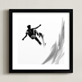 "Skate 2" - Art Print in Charcoal by Amy Hall - Framed