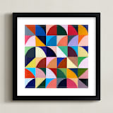 "Candy Jar" - Art Print in Mediterrean Blue by Poppy Dodge - Framed