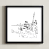 "San Francisco" - Art Print in Jet black by Neeta Sawhney - Framed