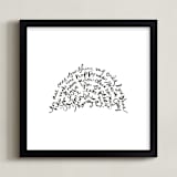 "You are my Rising Sunshine" - Art Print in Black by Dean Street - Framed