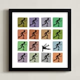 "Try Try Again" - Art Print in burnt sienna by Shannon - Framed