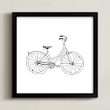 "bicycle" - Art Print in Black by Phrosné Barwood - Framed