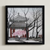 "Emperors Palace" - Art Print in Oink by Katrina Leandro - Framed