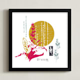 "Essential Garden: Bloom" - Art Print in Mustard Shine by Eva Marion - Framed