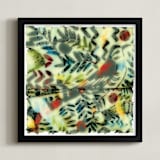 "Bird Song 1" - Art Print in Blue Bird by A MAZ Design - Framed