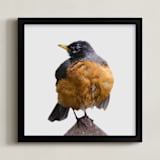 "Wet Bird" - Art Print in Tangerine by Johanna Phillips Huuva - Framed