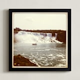 "Niagara Falls-US" - Art Print in warm by Margaret Hine - Framed