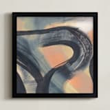 "Get Closer To Neutral Series 3" - Art Print in Tan and Bone by Angela Simeone - Framed
