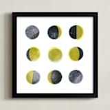 "Phases" - Art Print in Gold by Susie Allen - Framed