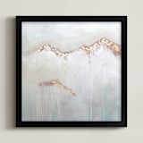 "Golden Winter" - Art Print in white and gold by Kat Roberts - Framed