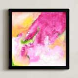 "A Balcony" - Art Print in Bougainvillea by Laura Viapiano - Framed