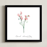 "April Sweet Pea" - Art Print in Blush by Liz Conley - Framed