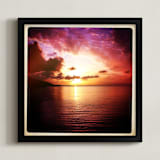 "Irish Sunset 1" - Art Print in sunset  by Margaret Hine - Framed