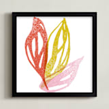"Flight" - Art Print in Pimento Red by Stacy Kron - Framed