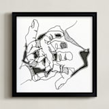 "Yours & Mine" - Art Print in Onyx by Stephanie Nowotarski - Framed